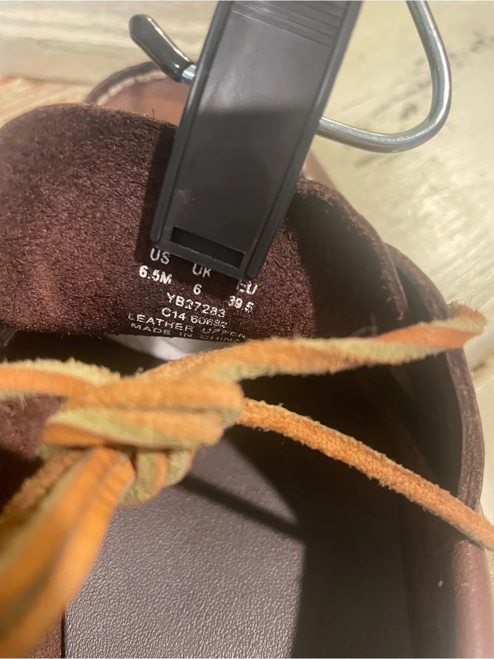 Sperry Dark Brown Leather Boat Shoes with Tan Laces
